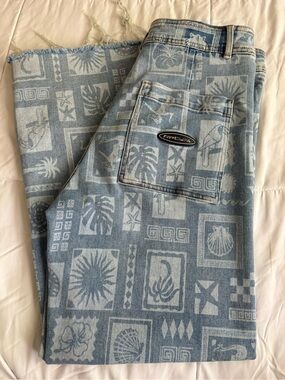 Rip Curl Light Blue Printed Denim Jeans